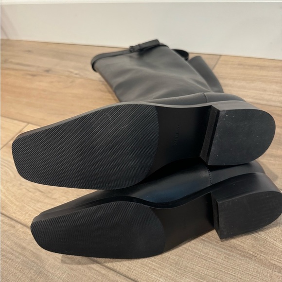 Urban revivo Black Knee-High strapy faux leather riding style Boots size 39 NWT - Picture 6 of 6